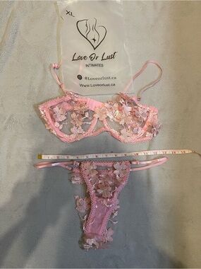 XL baby pink bra/panties set
